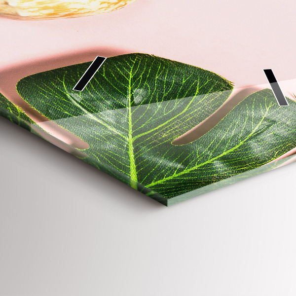 Zegar szklany pionowy Letni nastrój