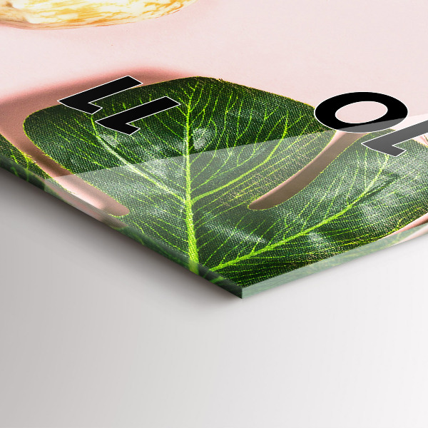 Zegar szklany pionowy Letni nastrój