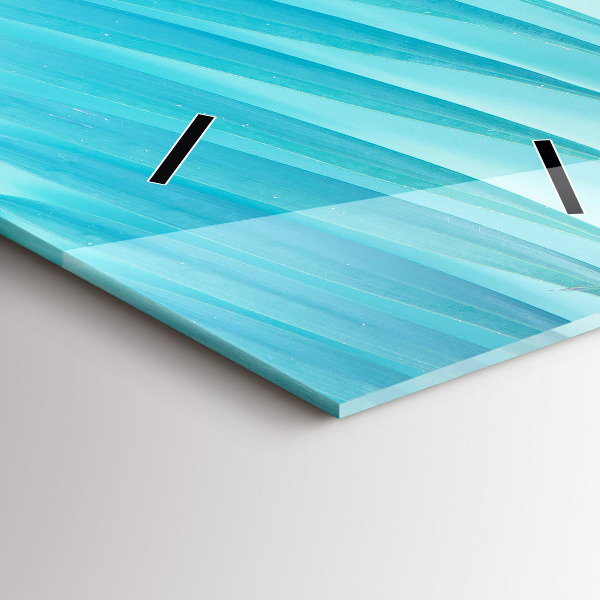 Zegar szklany pionowy Tropikalna palma