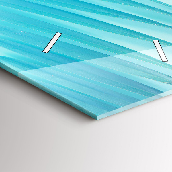 Zegar szklany pionowy Tropikalna palma