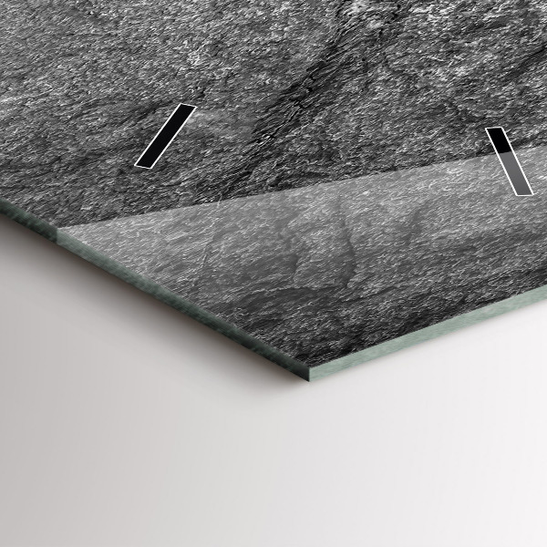 Zegar szklany pionowy Skała wulkaniczna