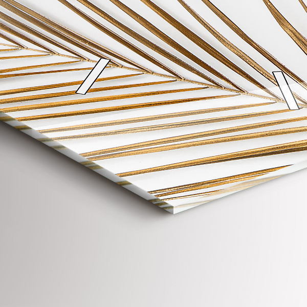 Zegar szklany pionowy Tropikalne liście