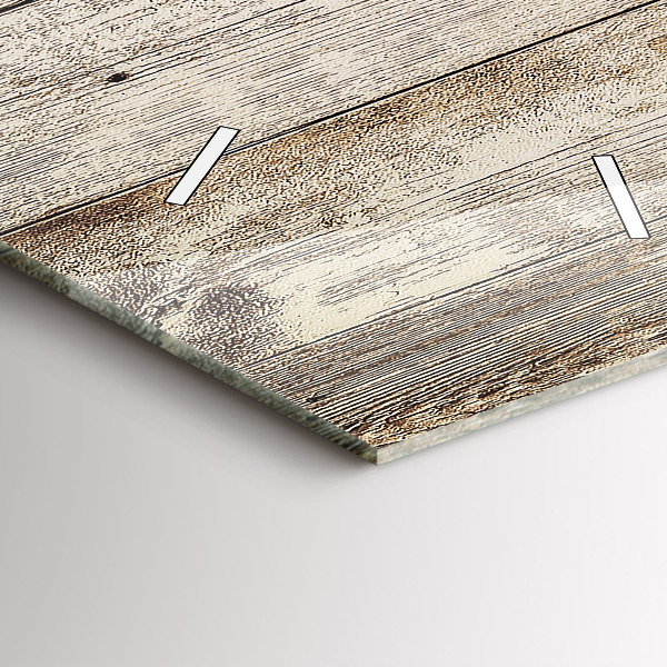 Zegar szklany pionowy Drewniane panele