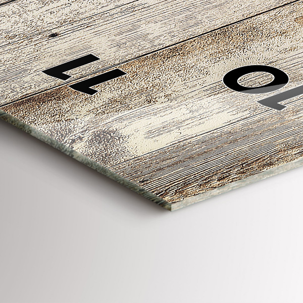 Zegar szklany pionowy Drewniane panele