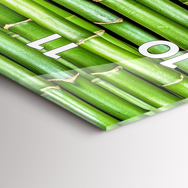 Zegar szklany pionowy Bambus Azjatycki