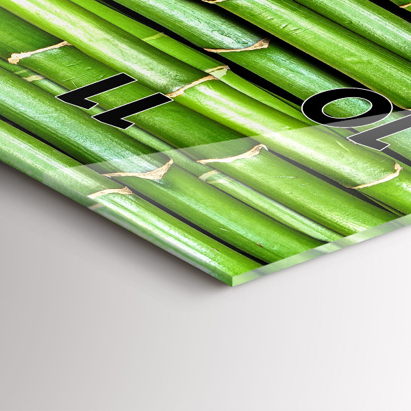 Zegar szklany pionowy Bambus Azjatycki