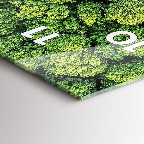 Zegar szklany pionowy Las z góry