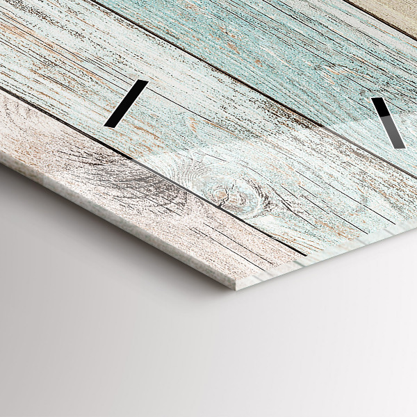 Zegar szklany pionowy Kolorowe deski