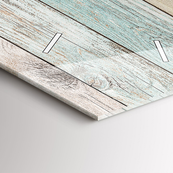 Zegar szklany pionowy Kolorowe deski