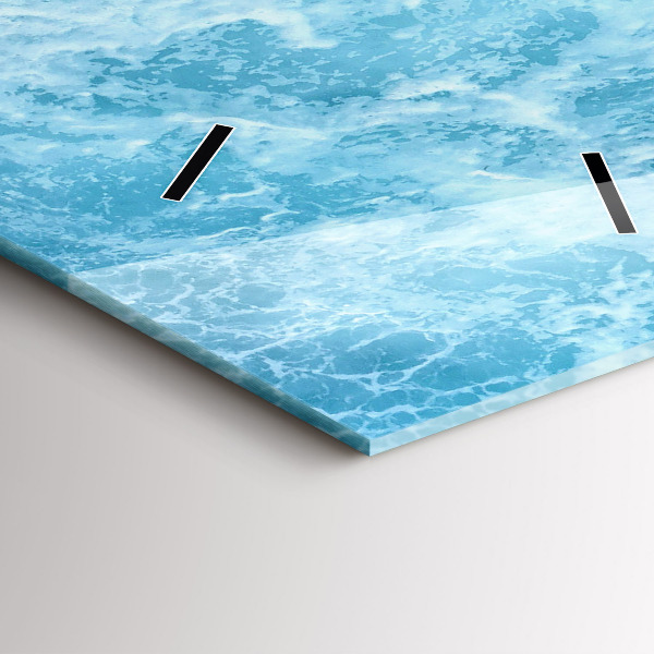 Zegar szklany pionowy Morze woda