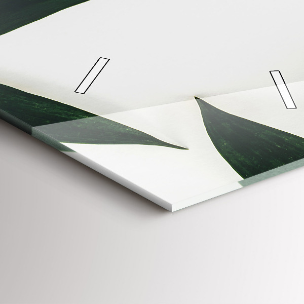 Zegar szklany pionowy Ramka z liści