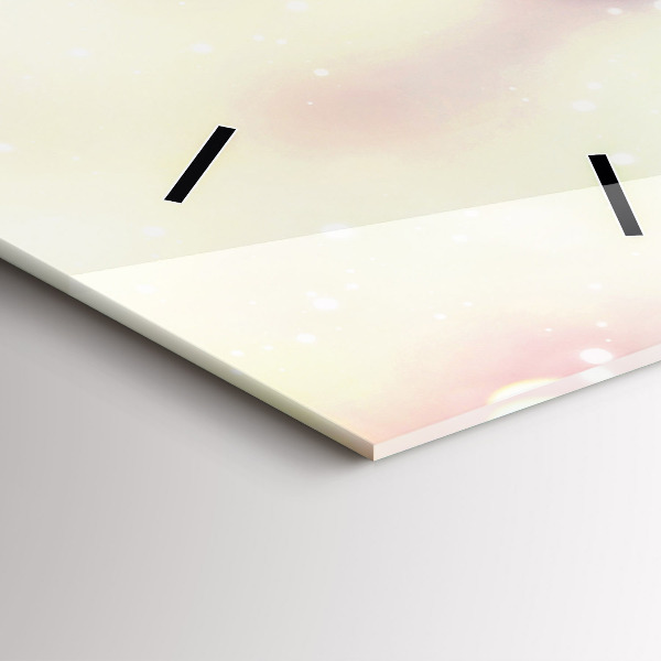 Zegar szklany pionowy Kwiaty wiosna