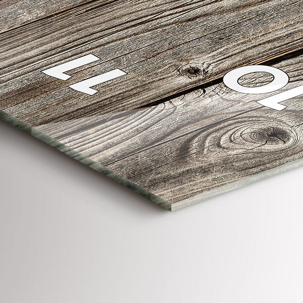 Zegar szklany pionowy Słoneczniki na deskach