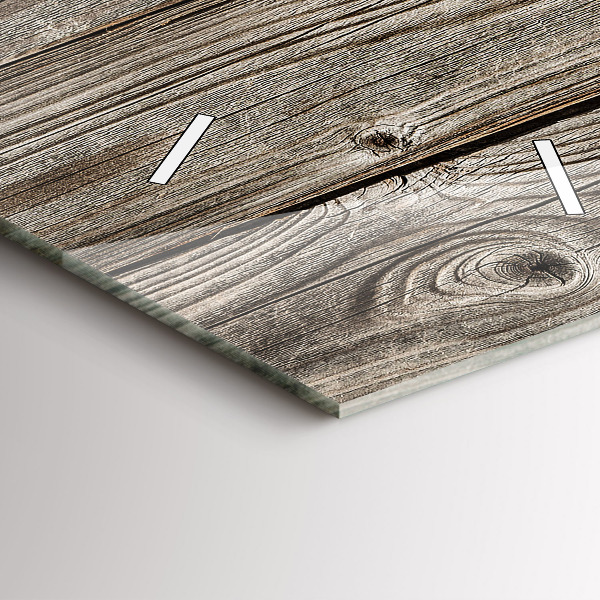 Zegar szklany pionowy Słoneczniki na deskach