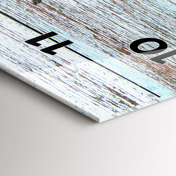 Zegar szklany pionowy Pastelowe drewno