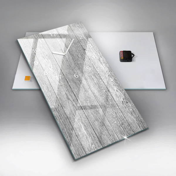 Zegar szklany pionowy Panele drewniane