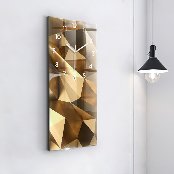 Zegar szklany pionowy Tekstura geometryczna