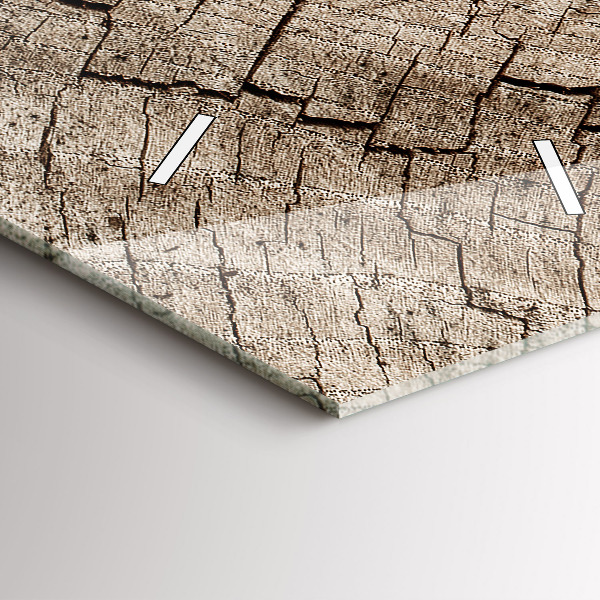 Zegar szklany pionowy Stary pień drewna