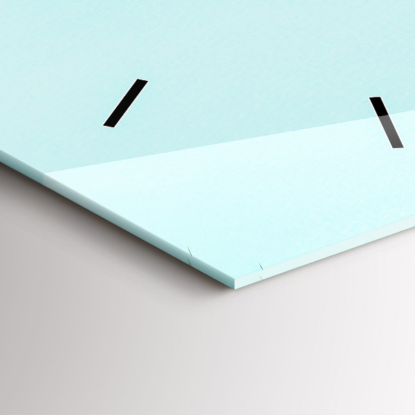 Zegar szklany pionowy Zielone palmy