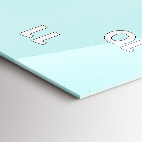 Zegar szklany pionowy Zielone palmy