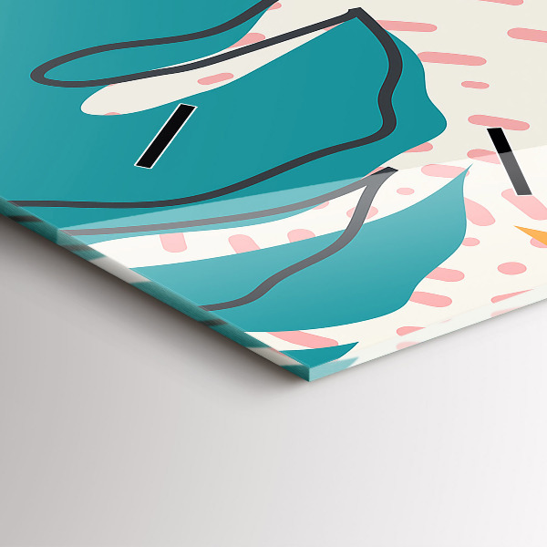 Zegar ścienny pionowy Hawajskie rośliny