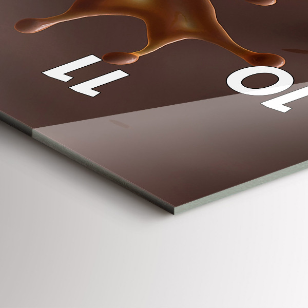 Zegar ścienny pionowy Fale kakao