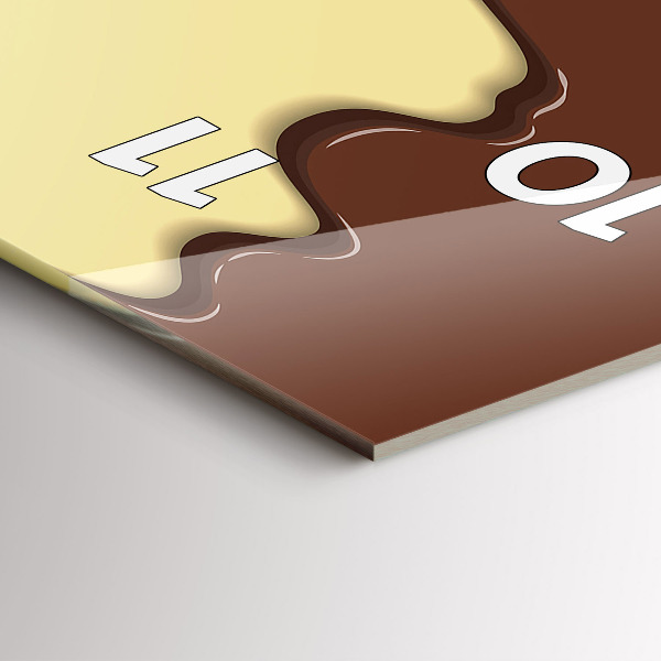 Zegar ścienny pionowy Wafelek i lody