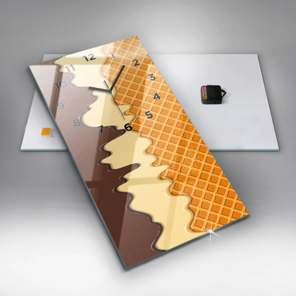 Zegar ścienny pionowy Wafelek i lody