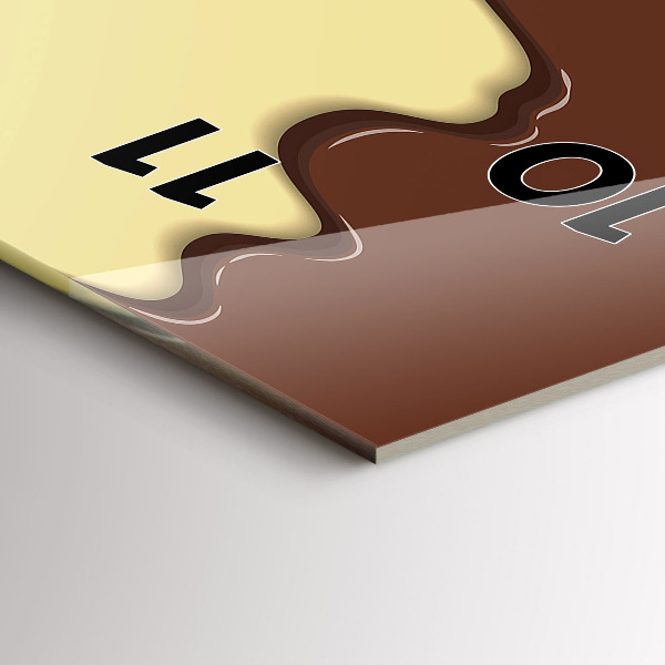 Zegar ścienny pionowy Wafelek i lody