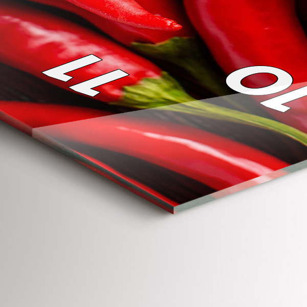 Zegar ścienny pionowy Ostre papryczki