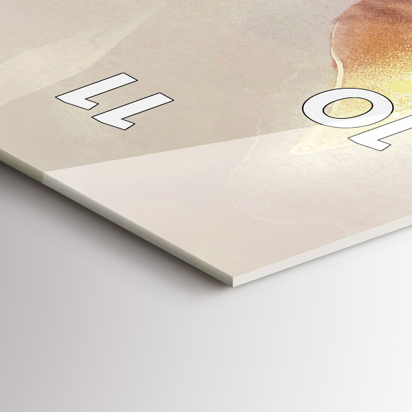 Zegar ścienny pionowy Abstrakcyjne boho liście