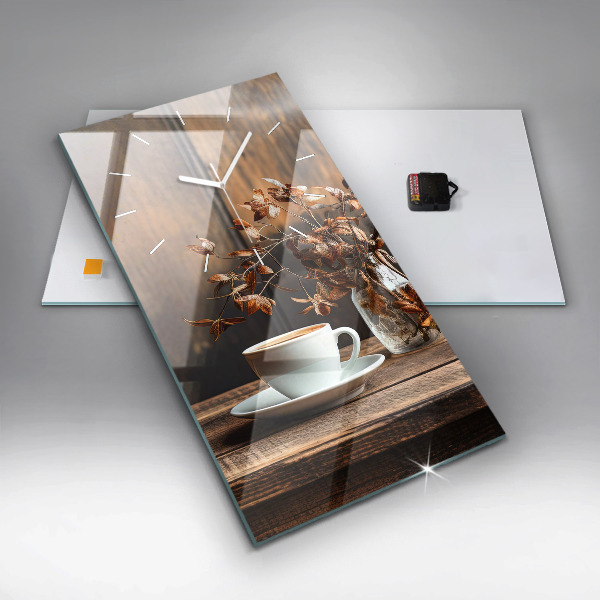 Zegar ścienny pionowy Kubek kawy