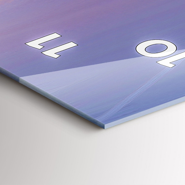 Zegar szklany pionowy Pejzaż morski