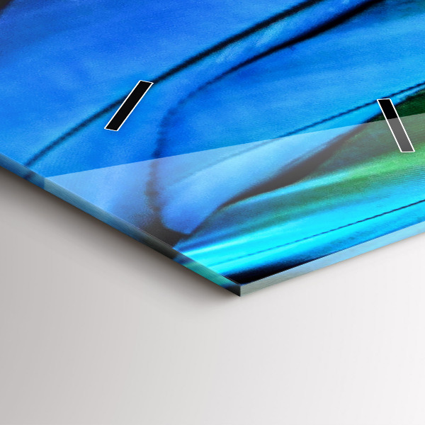 Zegar szklany pionowy Kolorowe skrzydła ptaka