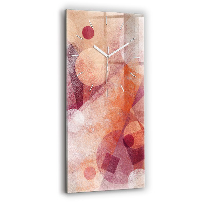 Zegar szklany pionowy Geometryczna abstrakcja