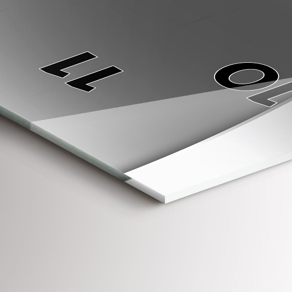 Zegar ścienny pionowy Srebrne linie