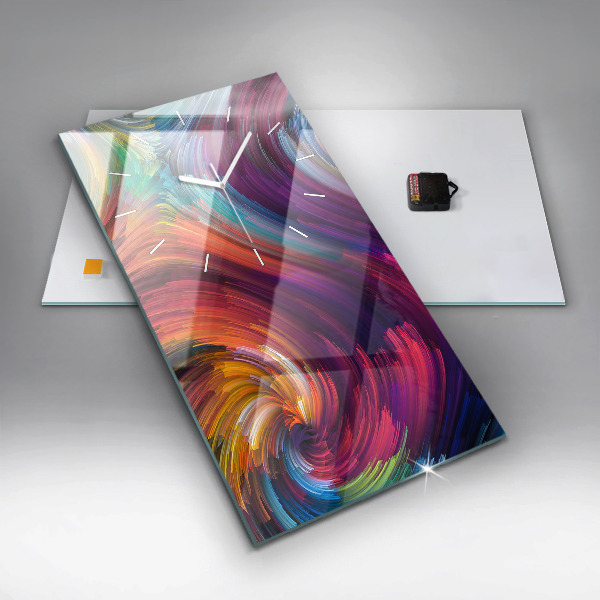 Zegar szklany pionowy Abstrakcja sale