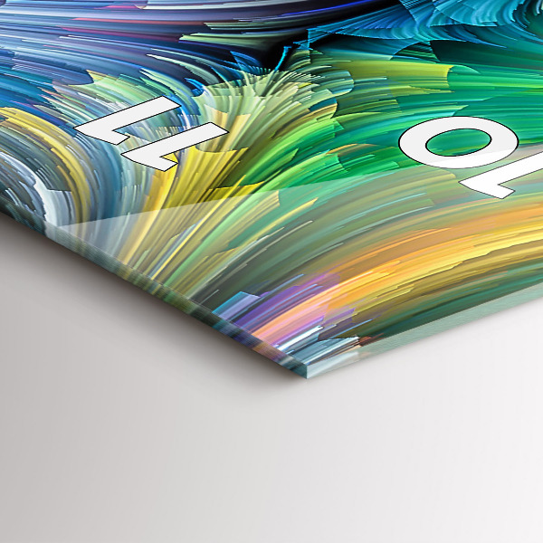 Zegar szklany pionowy Abstrakcja sale