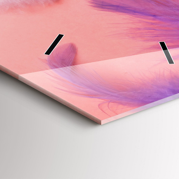 Zegar ścienny pionowy Kolorowe pióra