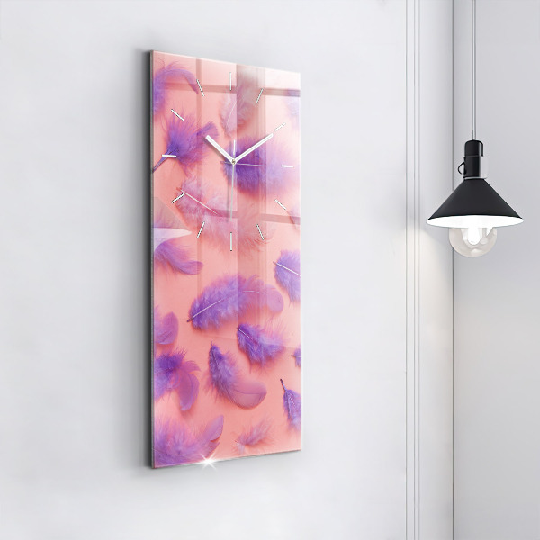 Zegar ścienny pionowy Kolorowe pióra