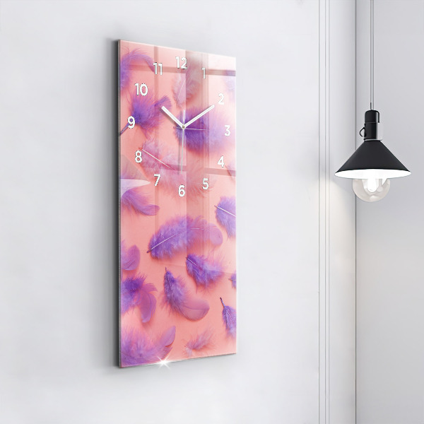 Zegar ścienny pionowy Kolorowe pióra