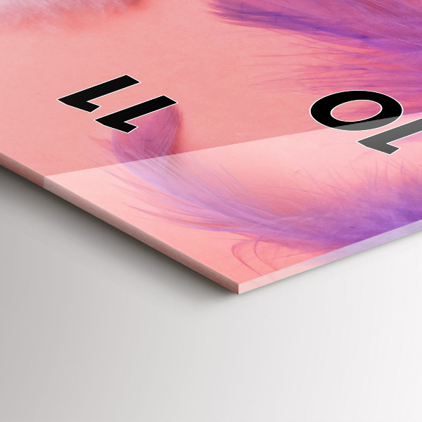 Zegar ścienny pionowy Kolorowe pióra