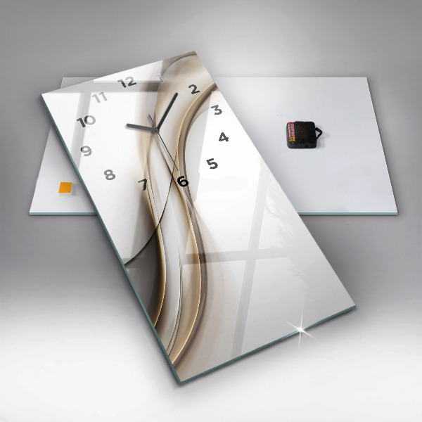 Zegar szklany pionowy Linie abstrakcyjne