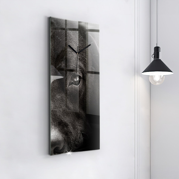 Zegar szklany pionowy Pies i kot szkocki