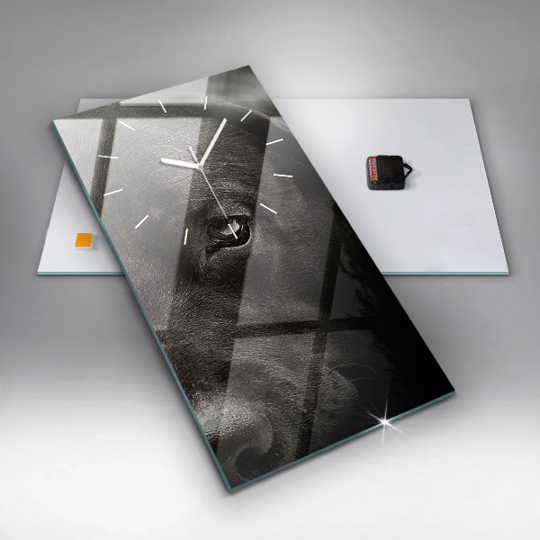 Zegar szklany pionowy Pies i kot szkocki