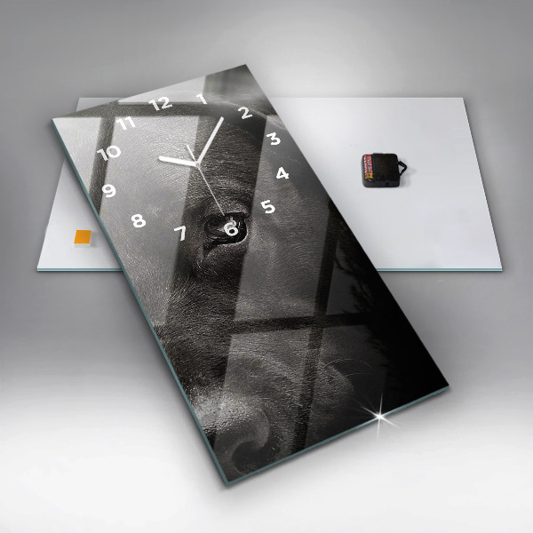 Zegar szklany pionowy Pies i kot szkocki