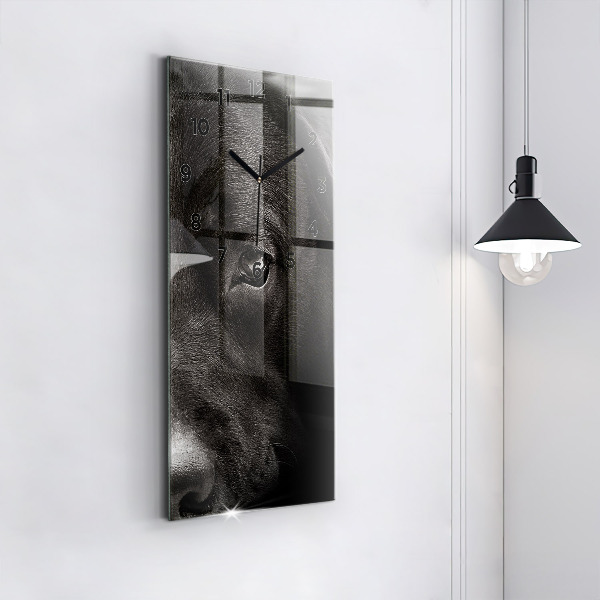 Zegar szklany pionowy Pies i kot szkocki