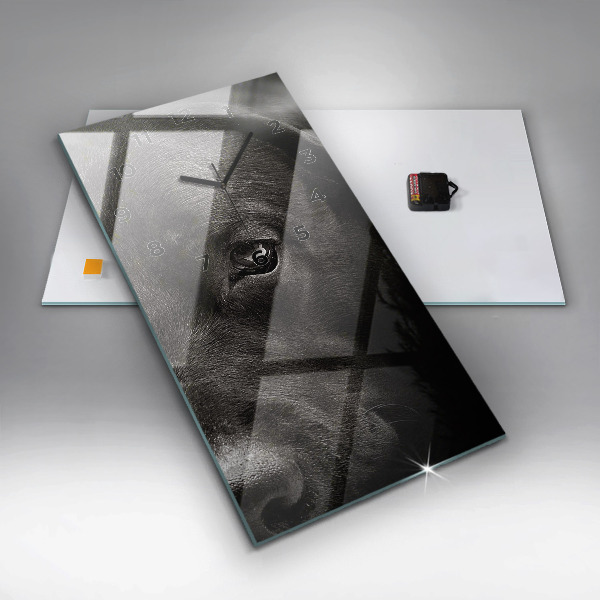 Zegar szklany pionowy Pies i kot szkocki