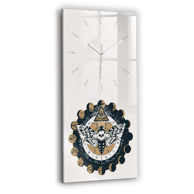 Zegar ścienny pionowy Fazy księżyca i oko