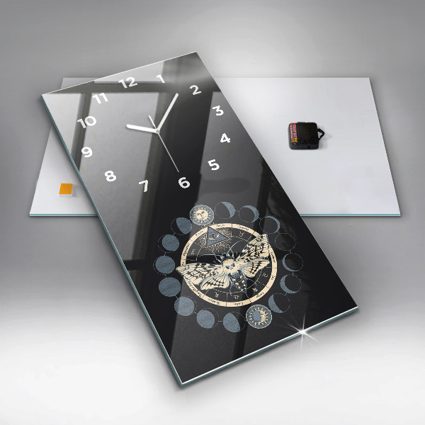 Zegar ścienny pionowy Fazy księżyca